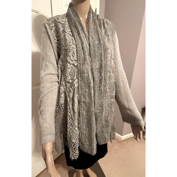 NWT Women's Multiples Lake House Sterling Cardigan & Tank Set, Size 1X - Picture 2 of 11